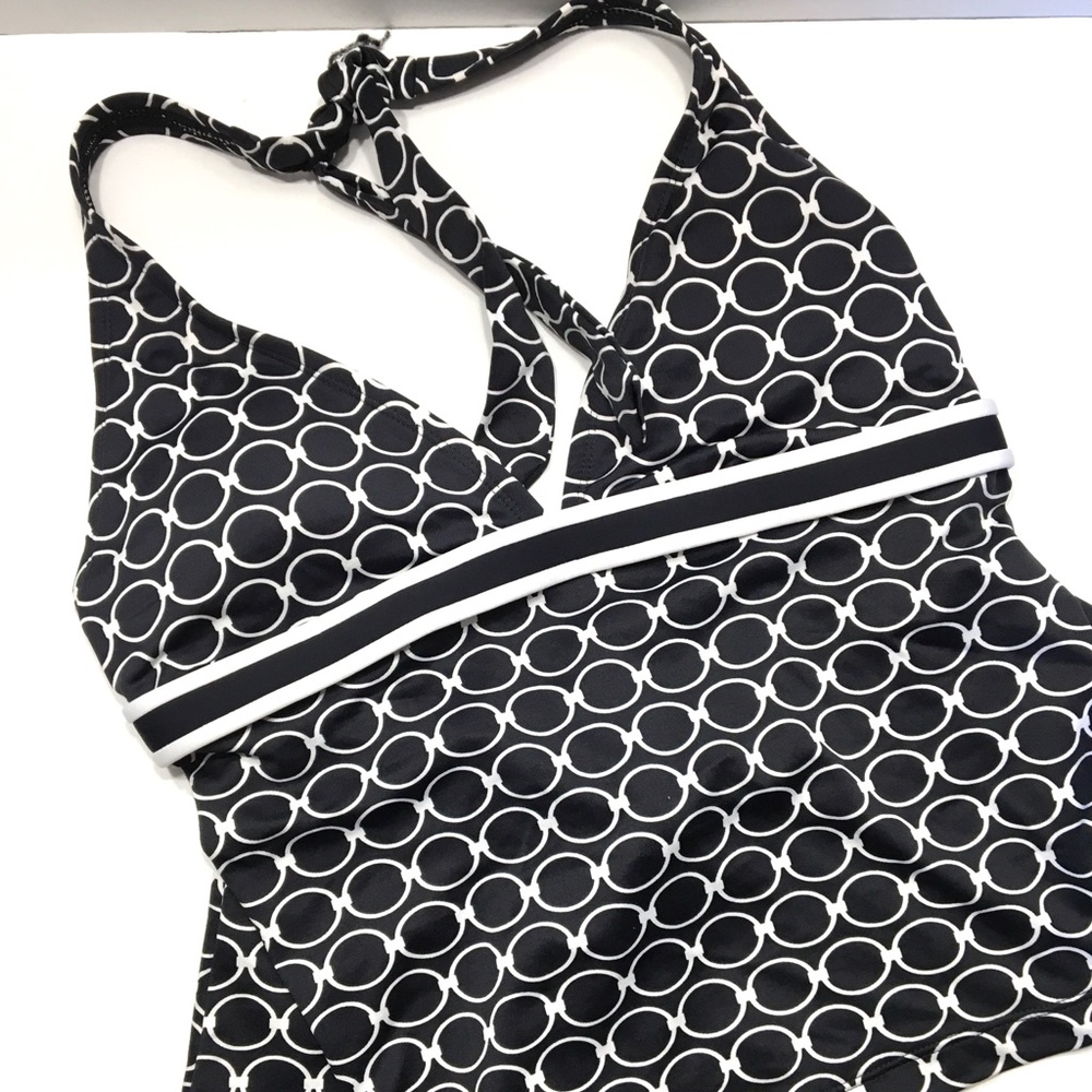 Jag Swim Top Tankini Black and White Circles Swim Top New With Tags Size Large
